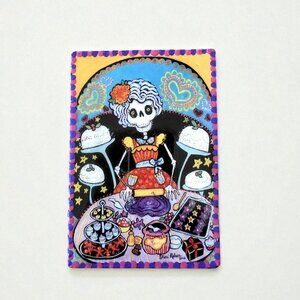 Day of the Dead Refrigerator Magnet - With Woman Cooking - New - Mexico Made.